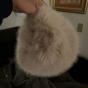 Naked Wardrobe Cream Fluffy Mini Bag sold out